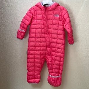 North Face 6-12M Infant Snowsuit Pink/Purple